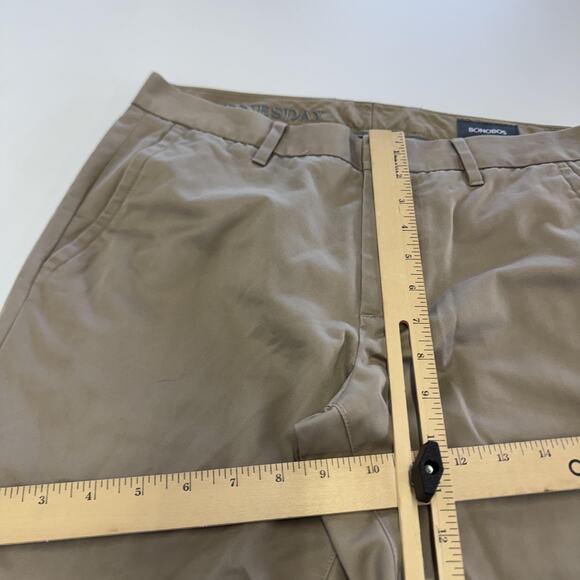 Bonobos Pants Mens 30x34 Khaki Tan Slim Straight Wednesday Chinos Flat Front - Picture 6 of 8